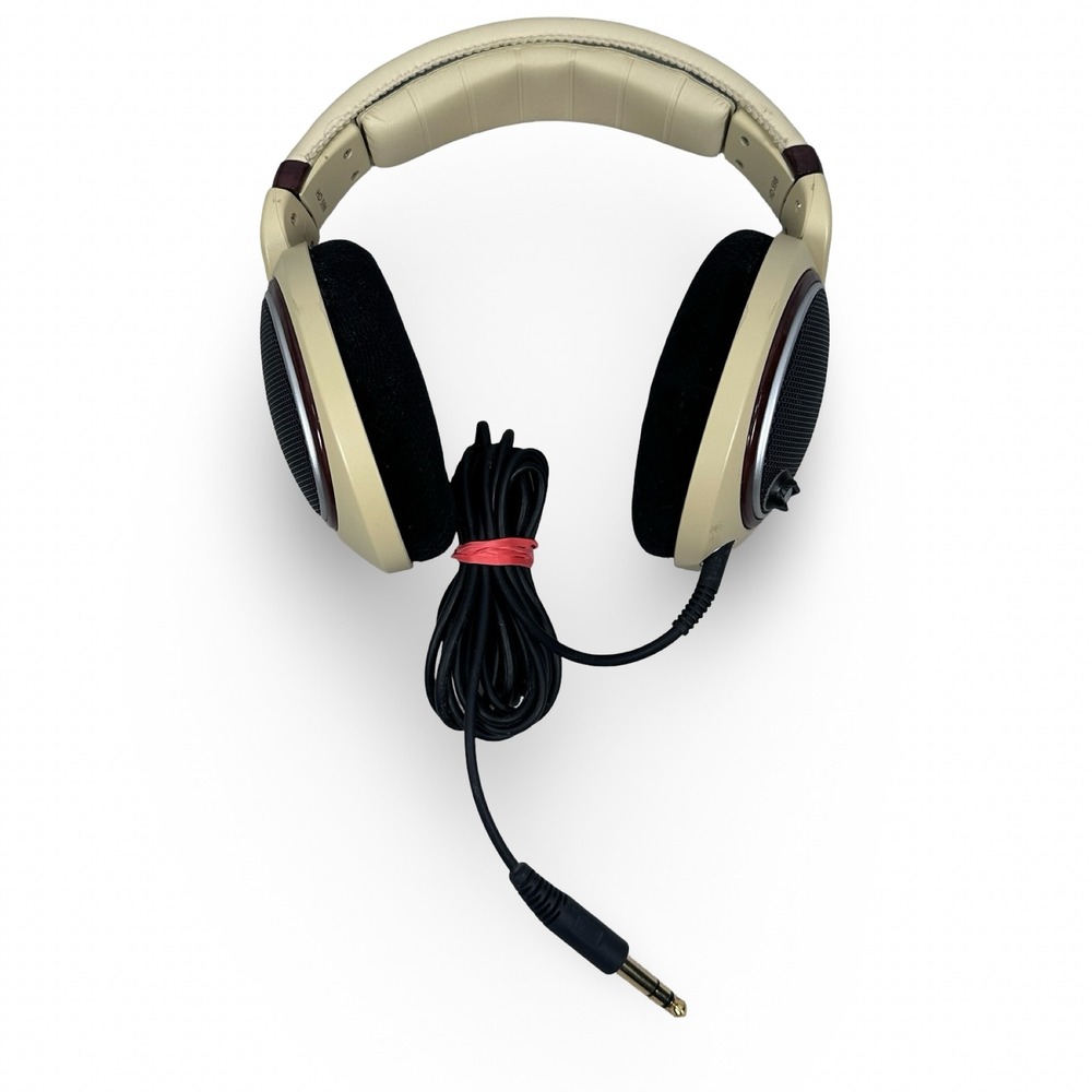 Sennheiser HD 598 Open Back Over-Ear Headphones Ivory Tan 6.3mm Jack Wired Hi-Fi